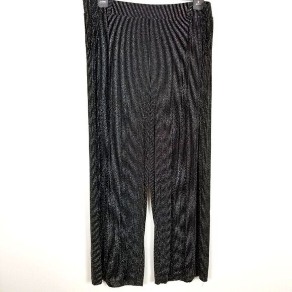 Torrid Women plus Black Lurex  Wide Leg Pants Size 3X Evening Party Event - Picture 1 of 5